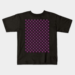 Yin Yang Design - Pink Color Pattern Kids T-Shirt